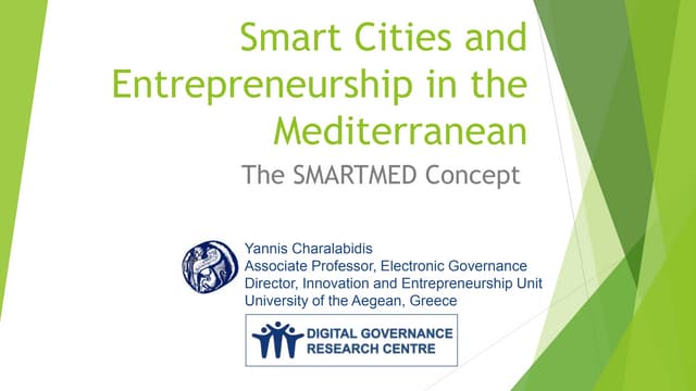 Smart Cities and Smart Islands in the Mediterranean : The SMARTMED approch