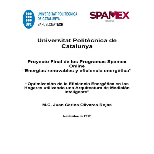 Optimización de la Eficiencia Energética en los Hogares utilizando una Arquitectura de Medición Inteligente