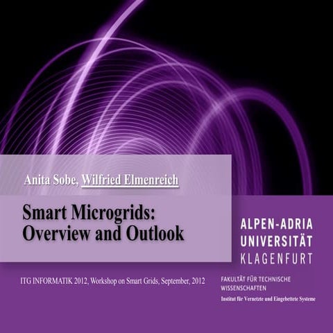 Smart Microgrids: Overview and Outlook