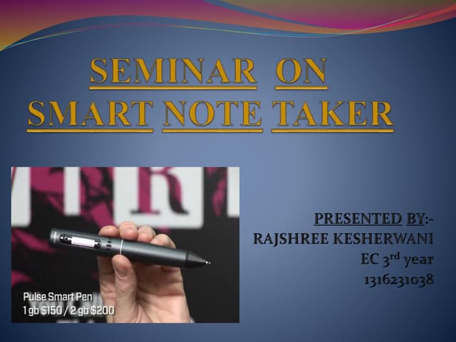 Smart note taker