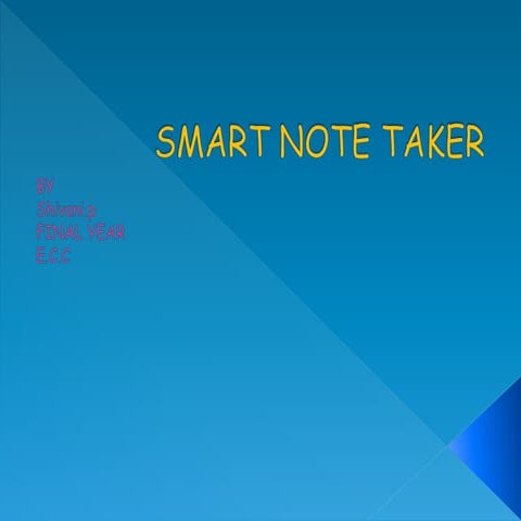 Smart note taker