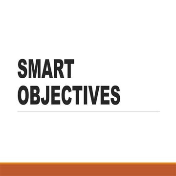 Smart objectives | PPT