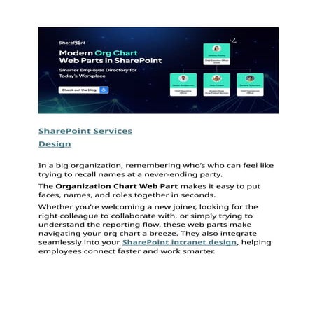 Modern Org Chart Web Parts in SharePoint: Smarter Employee Directory for Toda...