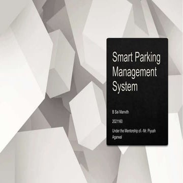 # Smart Parking Management System.pptx using IOT