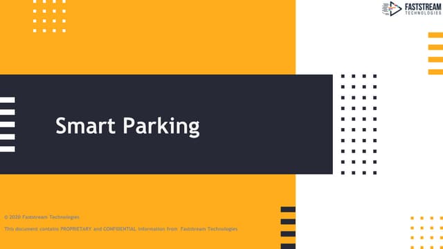 Smart parking Solutions- Faststream technologies
