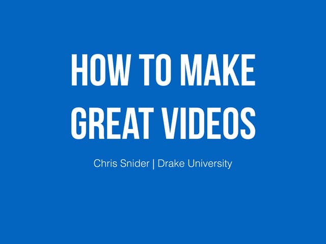 Tips for shooting and editing smartphone video