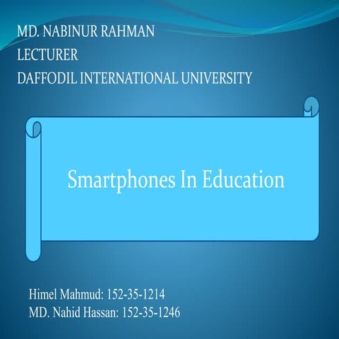 Smartphones in Education