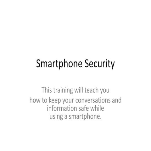 Smartphone security 