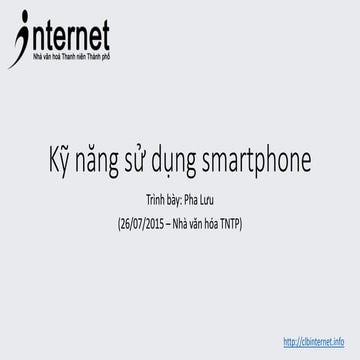 #iShare: Ky nang su dung smartphone