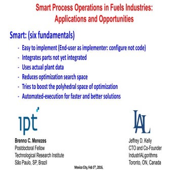 Smart Process Operations in Fuels Industries: Applications and Opportunities ...