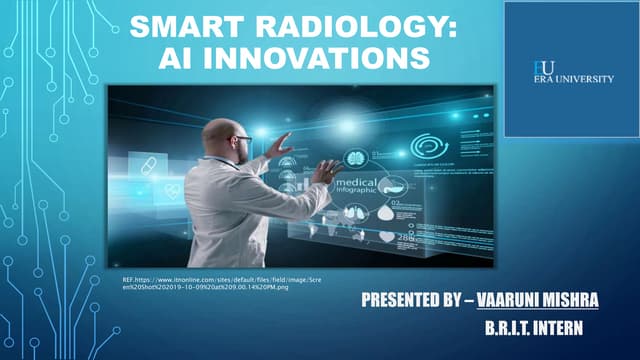 SMART RADIOLOGY  : AI INNOVATIONS 