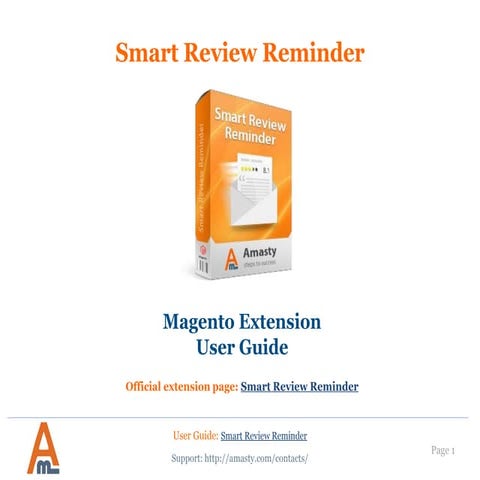 Smart Review Reminder Magento Extension by Amasty | User Guide