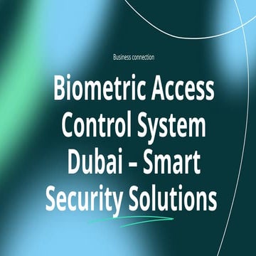 Smart Security Solution for every business | PPTX