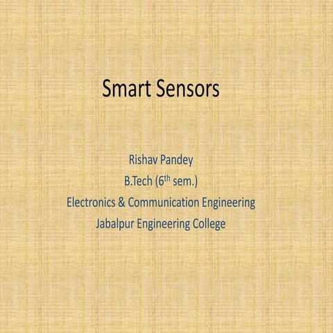 Smart sensors