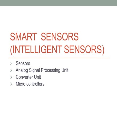 Smart sensors seminar'