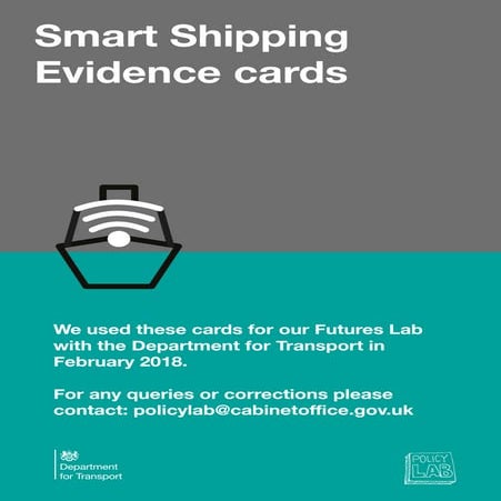 Smart shipping evidence cards
