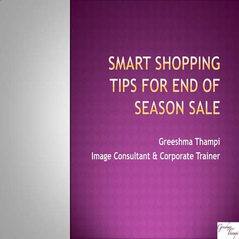 Smart shopping tips for end of season sale