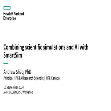 SmartSim Workshop 2024 at OLCF and NERSC