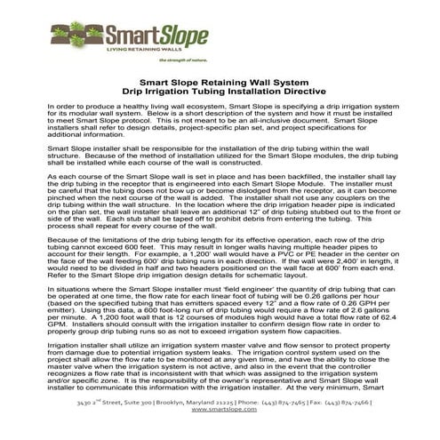 SmartSlope Irrigation Description