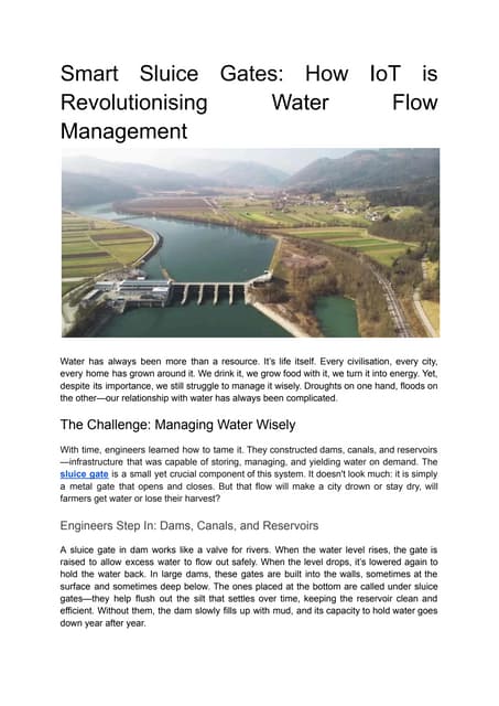 The Future of Water Control: Smart Sluice Gates for Efficient Resource Management