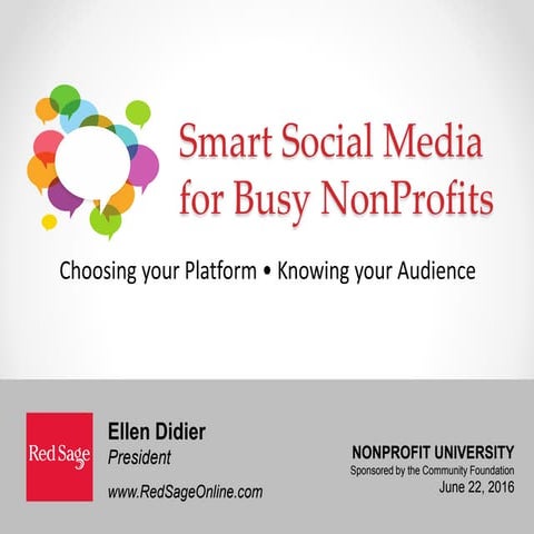 Smart Social Media for Busy Nonprofits