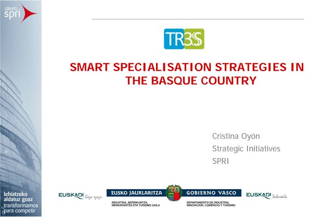 Smart specialisation strategies in the Basque Country