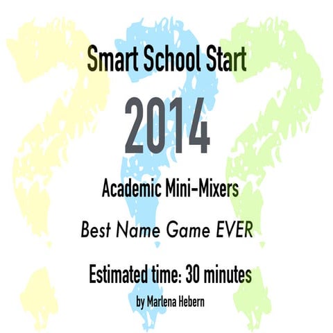 Smart Start Best Name Game EVER
