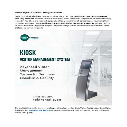 Smart & Stylish - Kiosk Visitor Management in UAE.pdf