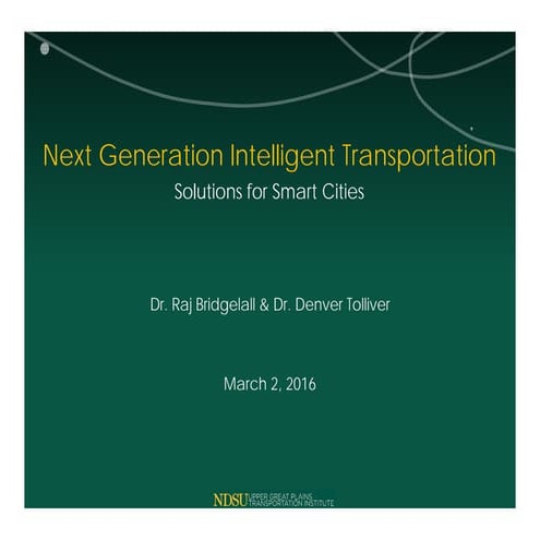 Next Generation Intelligent Transportation: Solutions for Smart Cities