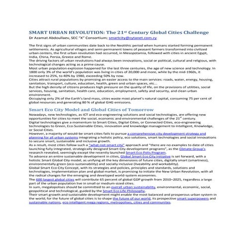 Smart urban revolution