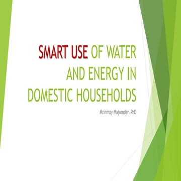 Smart use of Water and Energy in domestic households