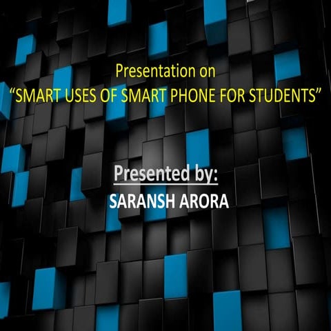 Smart uses of smart phone for students