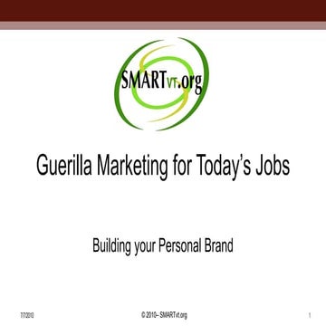 Building Your Personal Brand And Navigating In The Job Market