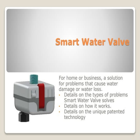 Smart water valve | PPTX