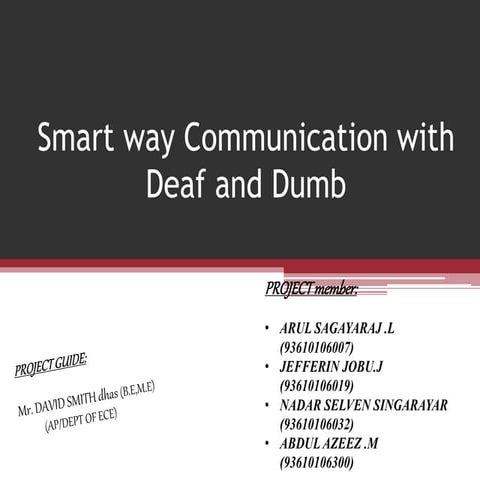 Smart way communication with deaf and dump
