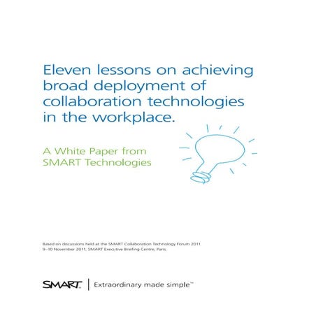 A White Paper by SMART: achieving broad deployment of collaboration technologies