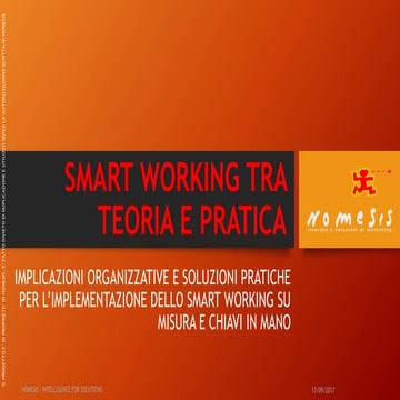 SMART WORKING tra teoria e pratica