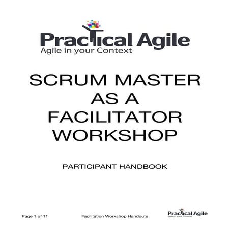 Scrum Master as a Facilitator - Handouts | PDF