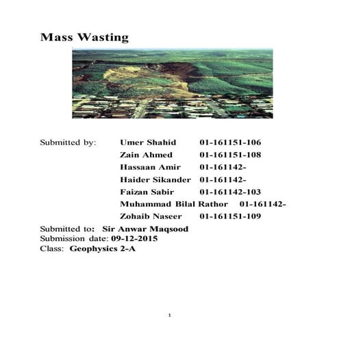 Mass Wasting