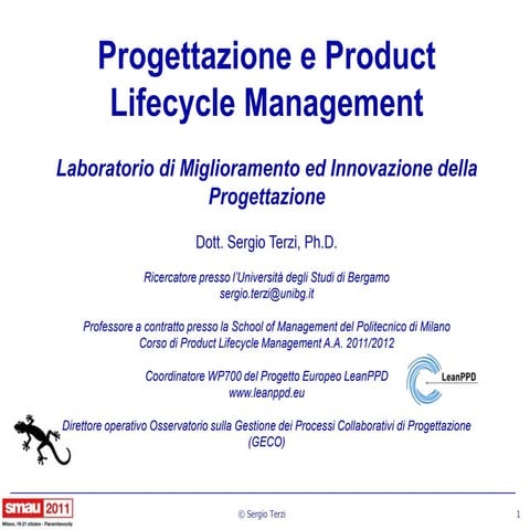 Presentazione SMAU - Laboratorio di Miglioramento della Progettazione - Terzi...