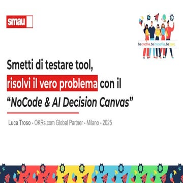 SMAU Milano 2025 - Luca Troso - Smetti di testare tool, risolvi il vero probl...