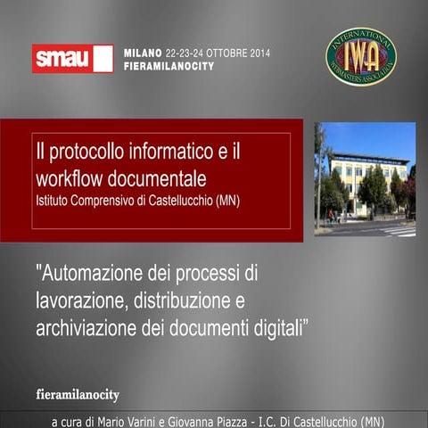 Smau 23/10/2014 agg. 16/03/2017 - Protocollo informatico e workflow documentale