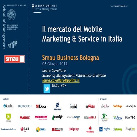 Smau Bologna 2012 Laura Cavallaro - mobile marketing