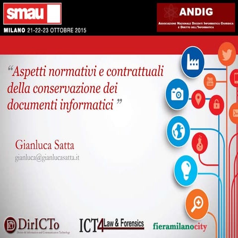 SMAU Milano 2015 - Aspetti normativi e contrattuali della conservazione