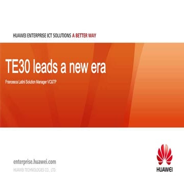 Huawei TE30: la rivoluzione del videoconferencing 