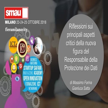 Riflessioni sui principali aspetti critici della nuova figura del Responsabile della Protezione dei Dati