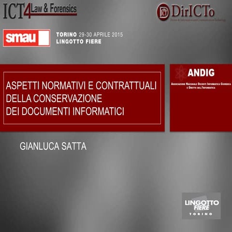 Aspetti normativi e contrattuali della conservazione dei documenti informatici