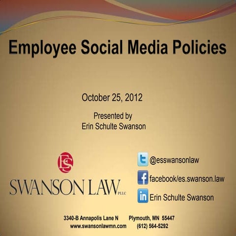 Employee Social Media Policies