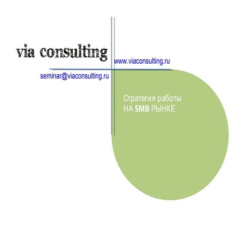 Стратегия работы на рынке малого бизнеса