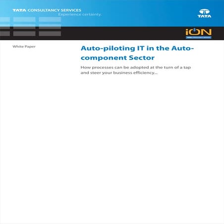 SMB Auto Piloting-IT In The Auto Component Sector